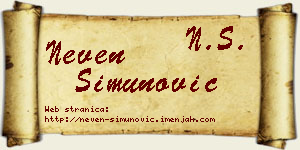 Neven Simunović vizit kartica